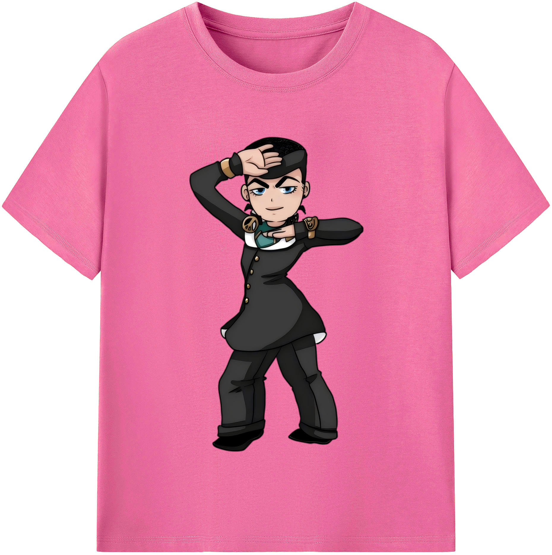 （画像用） ジョジョの奇妙な冒険 ひがしかた じょうすけ JoJo's Bizarre Adventure Higashikata Josuke レディースカジュアルプリントTシャツ（綿100％）